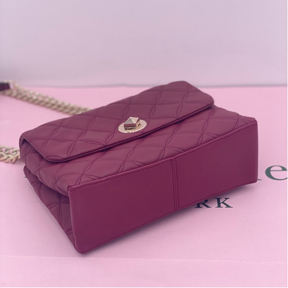 Kate Spade Natalia Quilted Leather Small Flap Crossbody Shoulder Bag - Picture 5 of 11